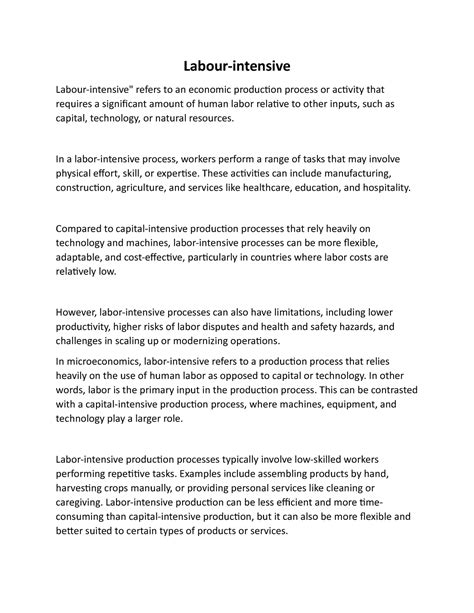 Image result for Labour Intensive Methods