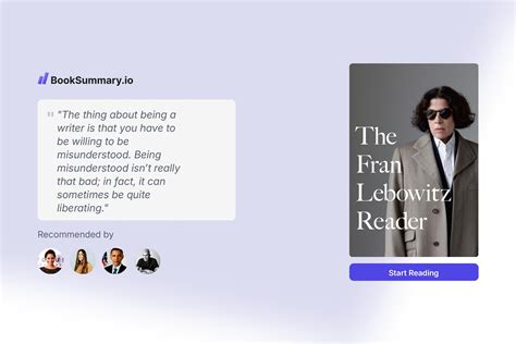 The Fran Lebowitz Reader Book Summary