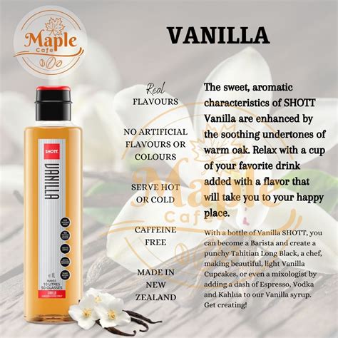 Shott Vanilla Syrup 1 Liter Beverages Flavoring, Food & Drinks ...