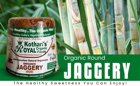 Kothari's Royal Organic Sugarcane Jaggery Block 900g | Natural Gud/Gur ...