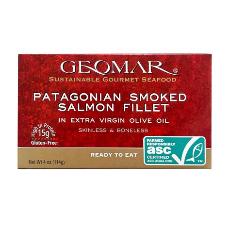 Amazon.com: GEOMAR - Patagonian Smoked Salmon Fillet in Extra Virgin ...