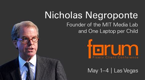 Nicholas Negroponte There is probably no philanthropist like Nicholas ...