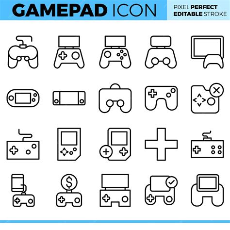 Vector gamepad icon set | Premium Vector