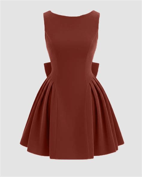 Velvet Backless Short Midi Dress In Rose - Littlebox India