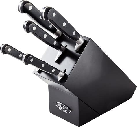 Stellar Professional Kitchen Knife Set Block with Knives - 5 Piece Set ...