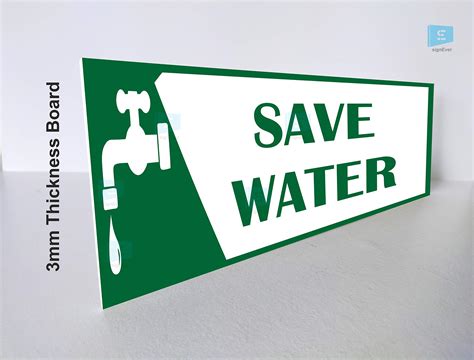 Buy SIGN EVER Save Water Sign Boards For School Office Collage Factory ...