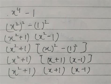 factorise: x^4-1 please answer - Brainly.in