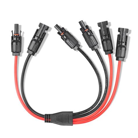 PAEKQ 2-in-1 Solar Y Branch Connectors Parallel Adapter Cable Solar ...