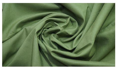 Cotton Solid Plain Fabric Coloured Dyed Cotton Cambric Fabric - Olive ...