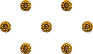 Comet Busters Beautiful Golden Round Bindi With Gold Beads Border (7mm ...