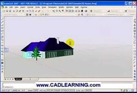 House Drawing Using AutoCAD 2007 3D 的图像结果