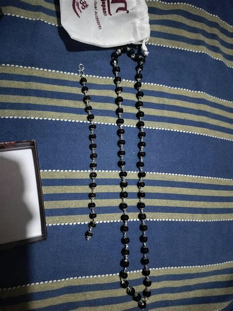 Silver Plated Karungali Mala + Karungali Bracelet Combo For Men – Japam