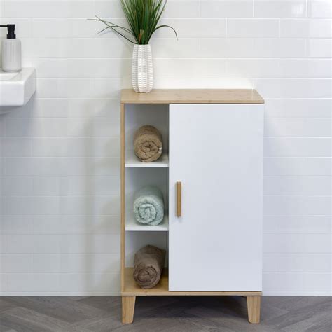 Varallo Freestanding Bathroom Cabinet Bamboo | Showerdrape