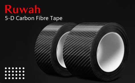 RUWAH High Gloss Anti Scratch Black Carbon Fiber Paint Protection Film ...