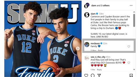 Carlos Boozer drops 1-word reaction as sons Cameron and Cayden Boozer ...