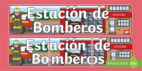 Afiche de bomberos para niños: Estación de Bomberos