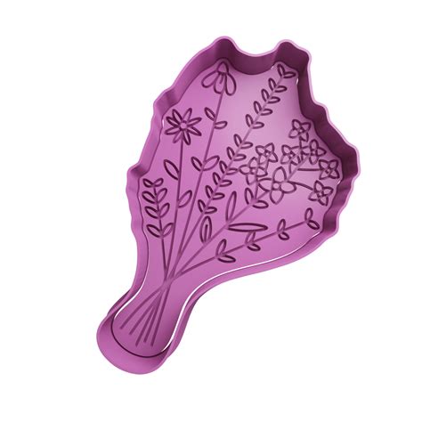Bouquet Of Flowers Cookie Cutter STL 2 - STL Cookie Cutters – Over ...