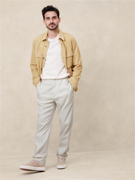 Italian Linen-Cotton Pull-On Pant | Banana Republic
