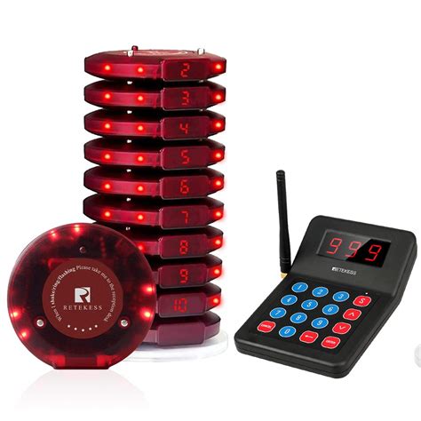 Snapklik.com : T119 Beeper Pager For Restaurant, Order Ready Buzzer, 2 ...