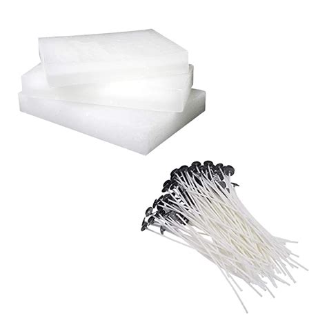 R Wellness Paraffin Wax Candle 800g and Candle Making Wick 7 inch ...