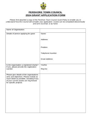 Grants Application 2024 Doc Template | pdfFiller