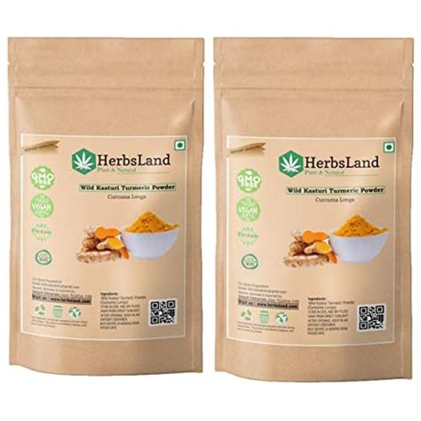 HerbsLand® Bio organic Wild Turmeric Powder for Skin and Face Care ...