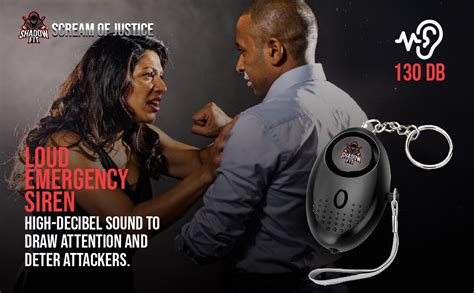 Shadow Securitronics 130dB Personal Safety Alarm with LED | Emergency ...