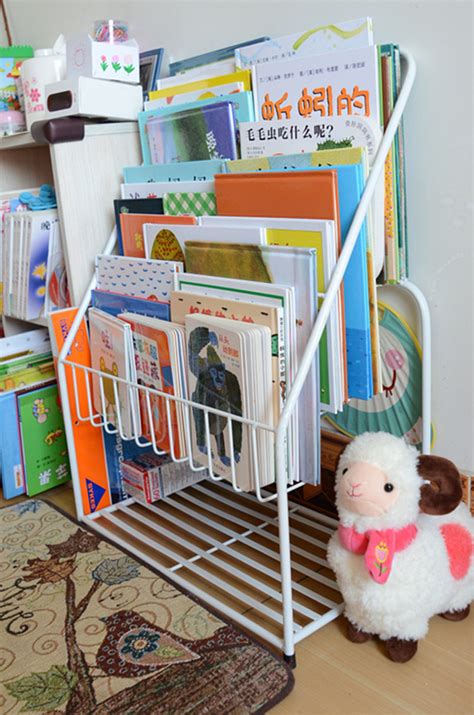 儿童书架简易家用落地宝宝小书架婴儿阅读绘本收纳架置物架绘本架_虎窝淘