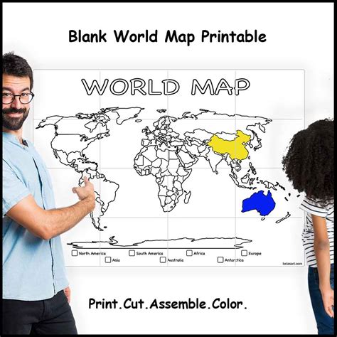 Large Blank Printable World Map Pdf