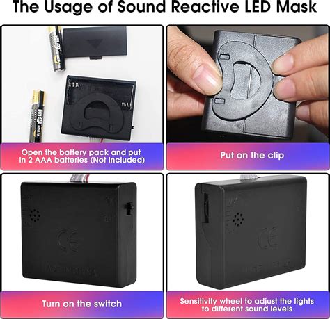 Buy Sound Active Mask Halloween Scary Cosplay Mask Costume Party Light ...