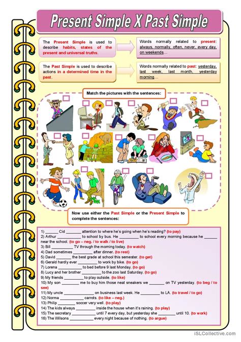 Present Simple Past Simple 的图像结果