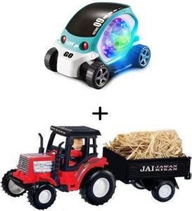 LIBRA Farmer Tractor toy with Trolley Toy for Children / 360 Degree ...