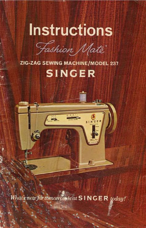 Image result for Singer Sewing Machine Model 237 Manual