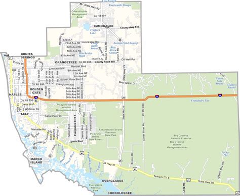 Collier County Map, Florida - US County Maps