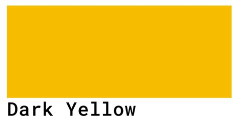 Dark Yellow Color Codes - The Hex, RGB and CMYK Values That You Need
