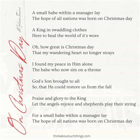 10 Beautiful Christian Christmas Poems About Jesus | Think About Such ...