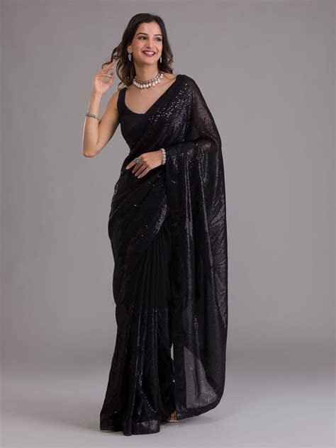 Buy Black Sarees for Partywear Online from Top Brands at Best Prices