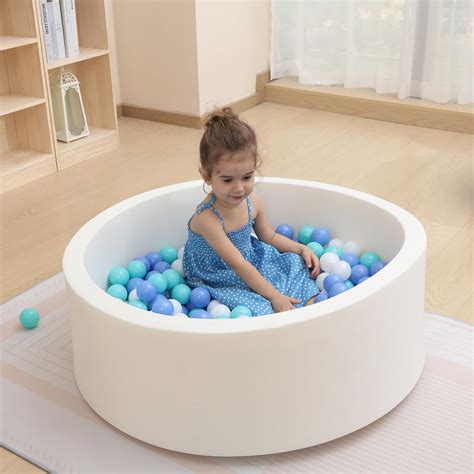 EOSAU 35 inches Kids Ball Pit Soft Memory Foam Round Ball Pit Indoor ...