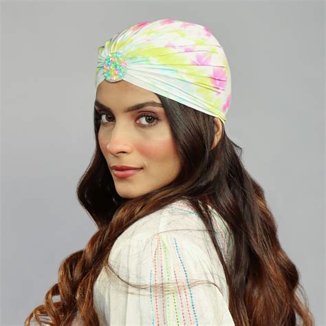 Hand Tie-Dye Turban - Yellow | – Hair Drama Company