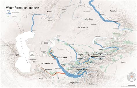 River Map Of Central Asia