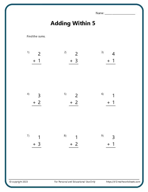 Math Addition Worksheets 的图像结果