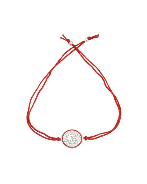 925 Sterling Silver Rhodium Plated Om with Enamel Rakhi for men ...
