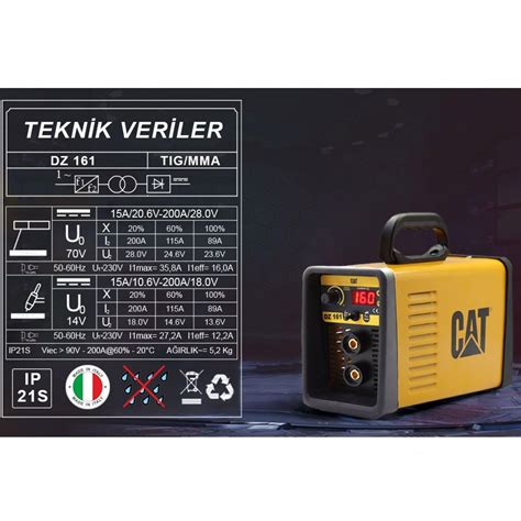 CAT DZ161T 160 Amper TIG LIFT/MMA Çanta Tipi Profesyonel Dijital ...