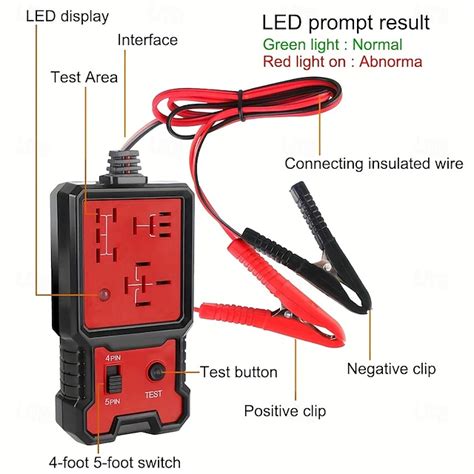 12V Automobile Relay Tester - Electronic Battery & Generator Diagnostic ...