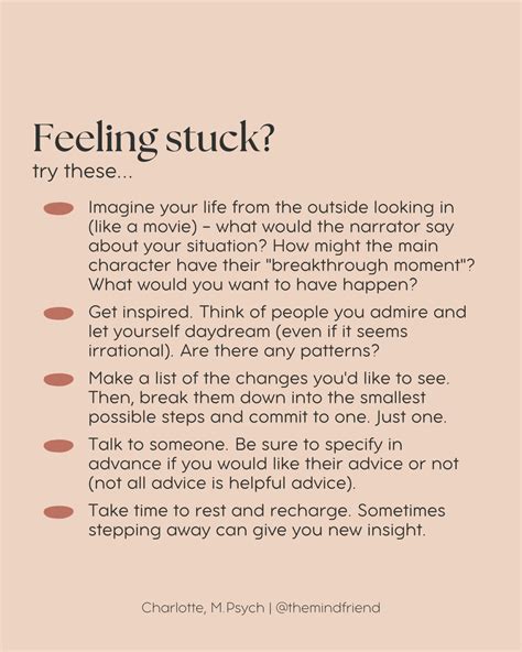 Tips to Overcome Feeling Stuck
