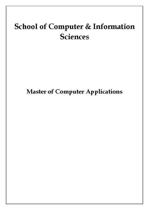 OBE MCA2year - It is the syllabus - School of Computer & Information ...