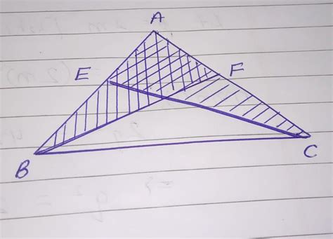 E and F are respectively the mid-points of equal sides AB and AC of ...
