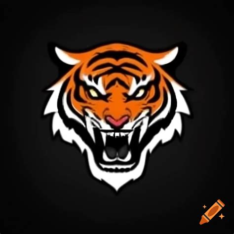 Stylized tiger logo design on Craiyon
