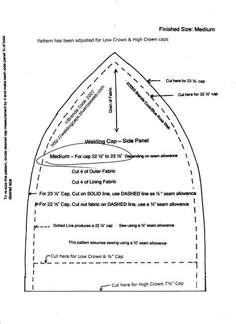 Image result for Welding Cap Pattern Printable