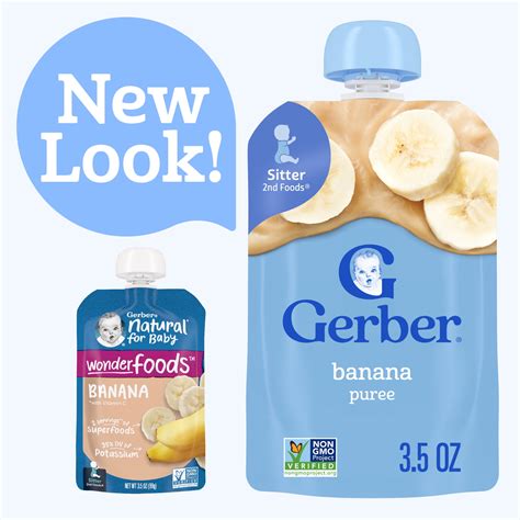 Gerber 2nd Foods Baby Food, WonderFoods Banana, Clean Label Project, 3.5 oz Pouch - Walmart.com